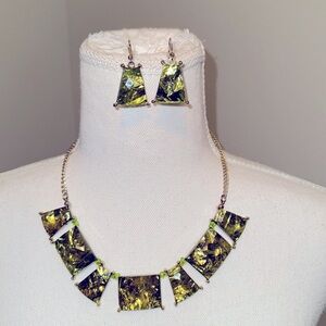 Citrine Necklace & Earrings Set